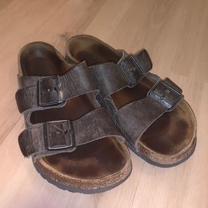 Used brown Birkenstocks